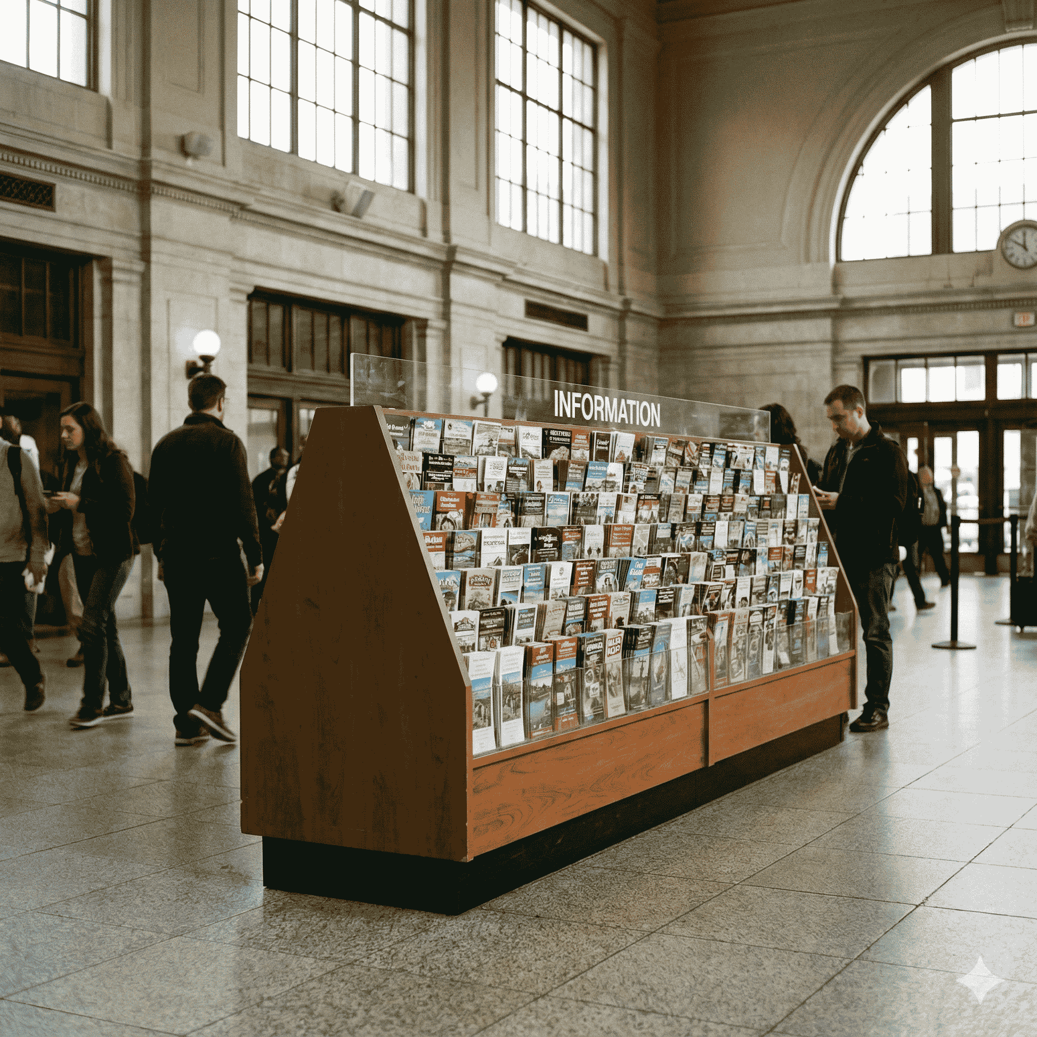 Ett borschyrställ i en offentlig miljö